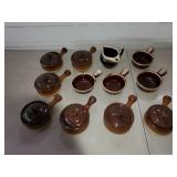 Lot of Vintage Brown Dripware Stoneware