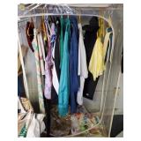 Lot of Assorted Clothes w/ Rack