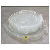 Lot of Clear Glass Fish Plates