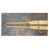 Pair of Feather Brand Wood Oars