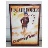 United States Air Force Pin Up Metal Sign