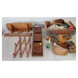 Grouping of Misc Wooden Decor