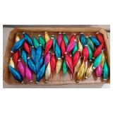 Lot of Vintage Tear Drop Glass Xmas Ornaments