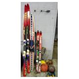 Lot of Skiis, Basketball, Dumbbells, Tennis Racks,