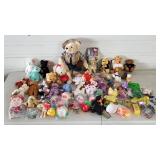 Large Lot of Assorted Ty Bears, Fishermans Teddy