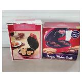 Waffle Maker in Box & American Originals Burger