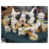 Large Lot of Assorted Easter Bunny Decorations