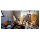 Table Lamps, Floor Lamps, Shades Lot