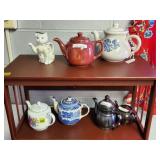 Lot of Assorted Teapots - USA Red Stoneware,