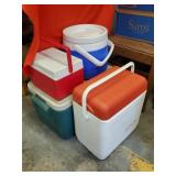 Lot of Assorted Coleman Coolers