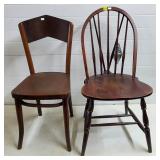 (2) Wooden Chairs