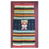Vtg Handmade Zapotec Wool Rug
