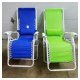 Blue & Green Lounging Chairs
