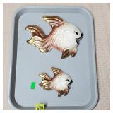 1956 MCM Ceramic Fish Wall Plaques