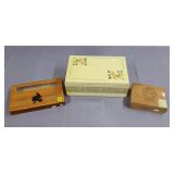 Lot of 2 Cigar Boxes & Jewelry Box