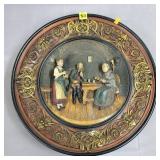 Antique German Terracotta High Relief Wall Plate