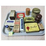 Vintage Advertising, Pharmacy, Tobacco Tin Lot