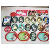 Lot of Mini Coca Cola Trays & Small Photograph