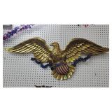 1958 Syroco USA Patriotic Gold Eagle Wall Plaque
