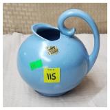 5 7/8" H Stangl Pottery Light Blue Ball Pitcher