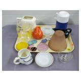 Mixed Vintage Kitchenware, Glassware & Decor