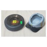 Delwebb Hotels Amber Tire Ashtray & Confederate