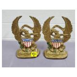Pair of Brass Patriotic Eagle Bookends