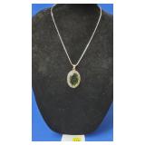 Peridot Pendant Necklace w/ Chain