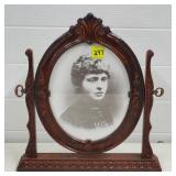 Vintage Ornate Wood Rotating Picture Frame
