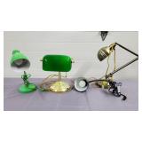 Lot of Assorted Desk Lamps, some need tlc