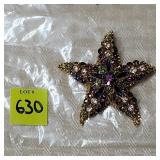 Florenza Gold-Tone Starfish Brooch