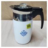 Vtg Corningware Blue Cornflower 6 Cup Perculator