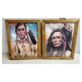 Pair of Framed Native American Portrait Prints
