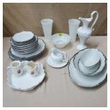 Lot of Assorted Milk Glass & Harmony House Fine
