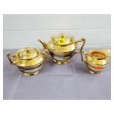 Vtg Noritake M Forest Meadow Gold Gilt Teapot,