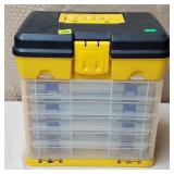 Yellow Organizing Tool Box w/ Assorted Tools