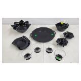 Sterling Etched Black Laquer Glass, Assorted
