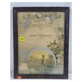1908 Tamaqua Marriage Certificate in Frame