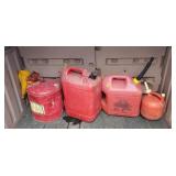 Lot of Red Gas Cans