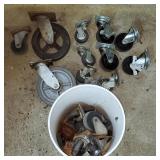 Bucket of Assorted Wheels