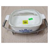 Blue Cornflower B-27 Casserole Dish w/ Stand