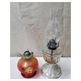 Lot of 2 Antique Hurricane Lamps