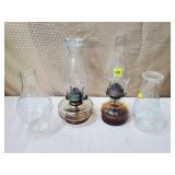 Antique Glass Oil Lamps & Vintage Glass Shades