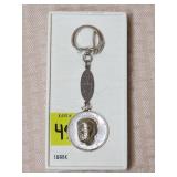 Swank 1966 Silver Kennedy Half Dollar Key Chain