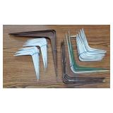 Lot of Assorted Metal Shelf Brackets