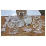 Lot of Assorted Glassware - Candy Dish w/ Lid