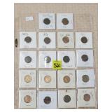 Lot of 18 Indian Head Pennies (1861-1906)