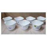 Lot of 7 Corningware Blue Cornflower Saucemakers