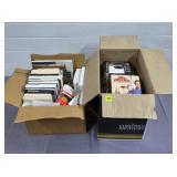 2 Box Lots of DVDs, CDs, Books, Media