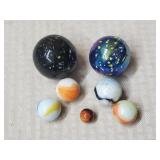 Lot of 2 Old Jawbreakers & Old Marbles